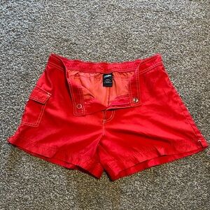 Catalina Red Cargo Shorts Vibrant Lightweight Casual